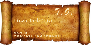 Tisza Orália névjegykártya